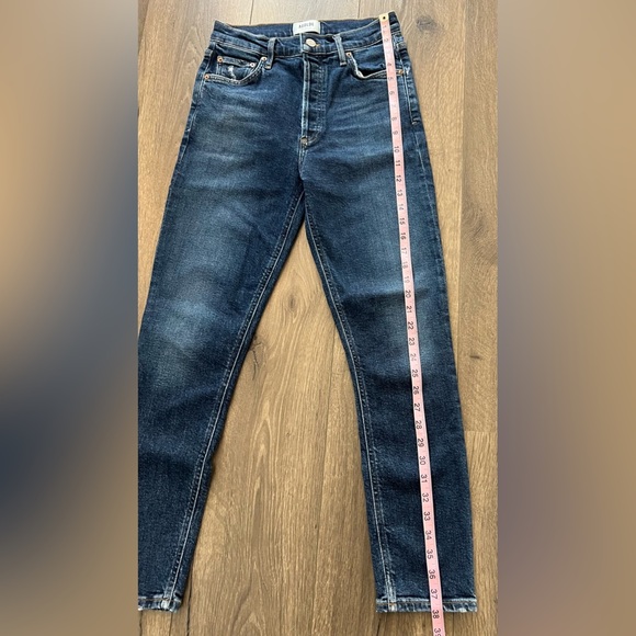 AGOLDE Dark Wash button Fly Women’s Jeans Size 25 - Picture 7 of 8